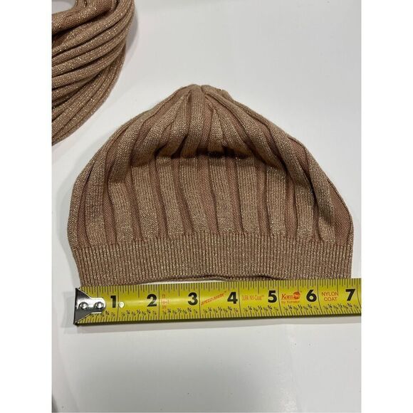 Maddison Women’s Bohemian Set Snood Beanie Hat Lama Blend Gold OS Adult main image 9